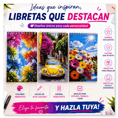 Agendas y cuadernos personalizados